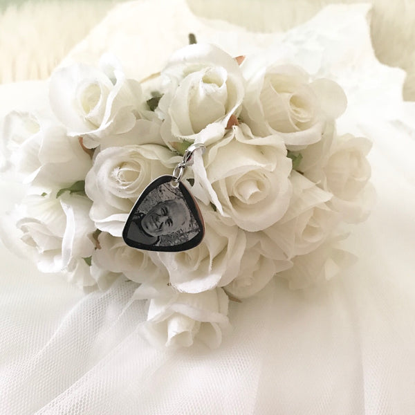 Double Sided Heart Bouquet Charm