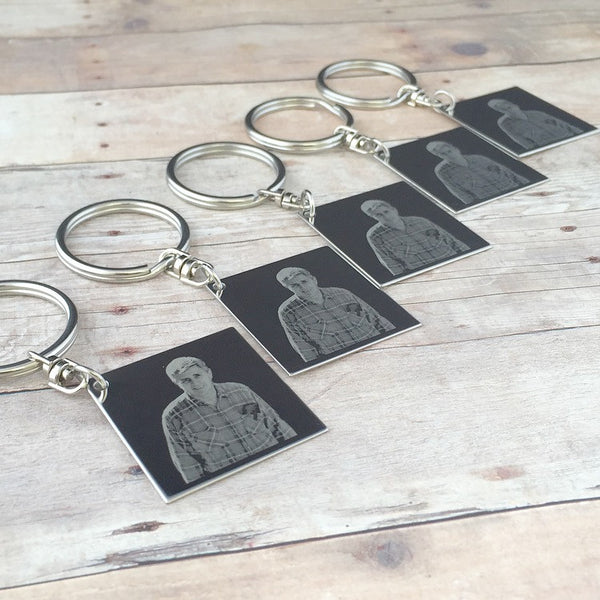 Photo Engraved Keychain - 5 Pack