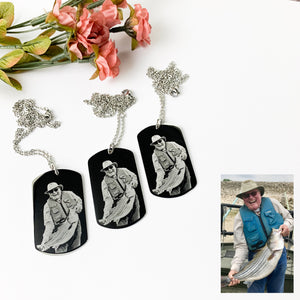 Photo Engraved Necklace - 3 Pack