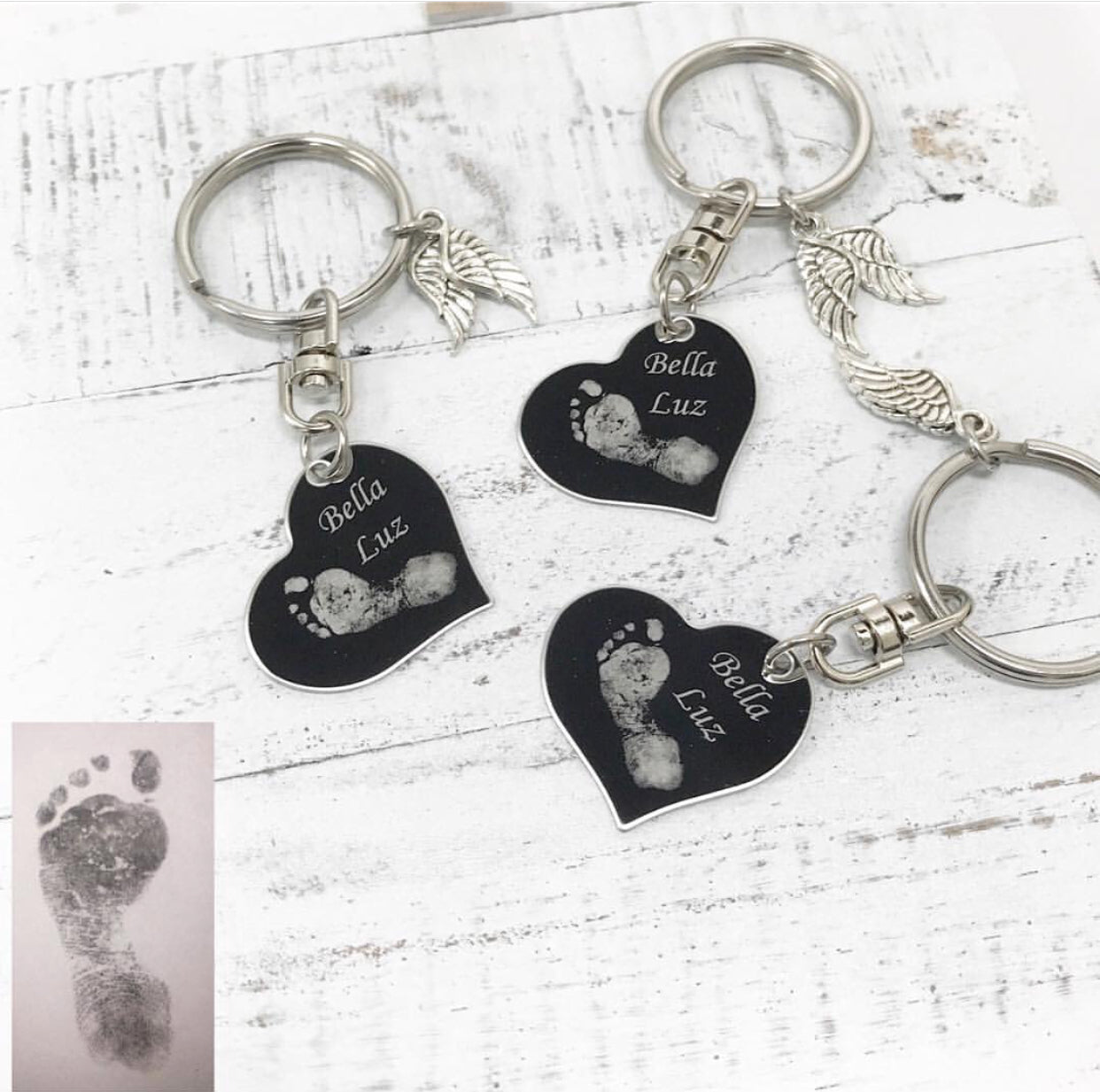 Photo Engraved Keychain - 3 Pack