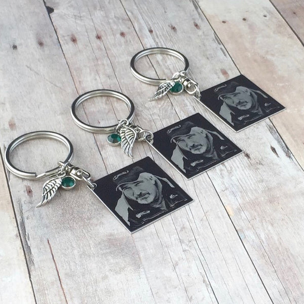Photo Engraved Keychain - 3 Pack