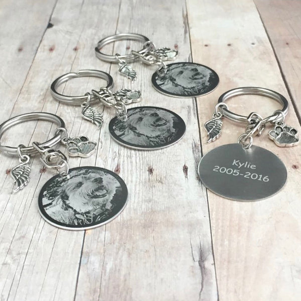 Photo Engraved Keychain - 4 Pack