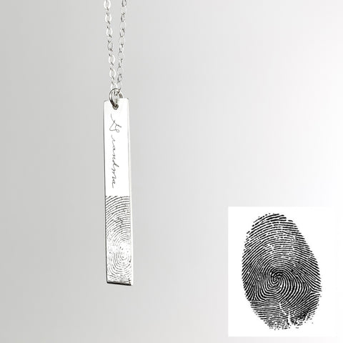 Vertical Engraved Fingerprint