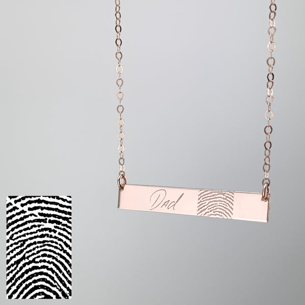 Fingerprint Bar Necklace
