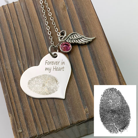 Fingerprint Memorial Necklace