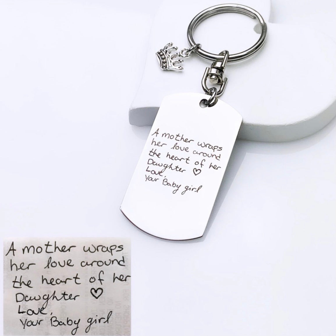 Handwriting  Memorial Keychain